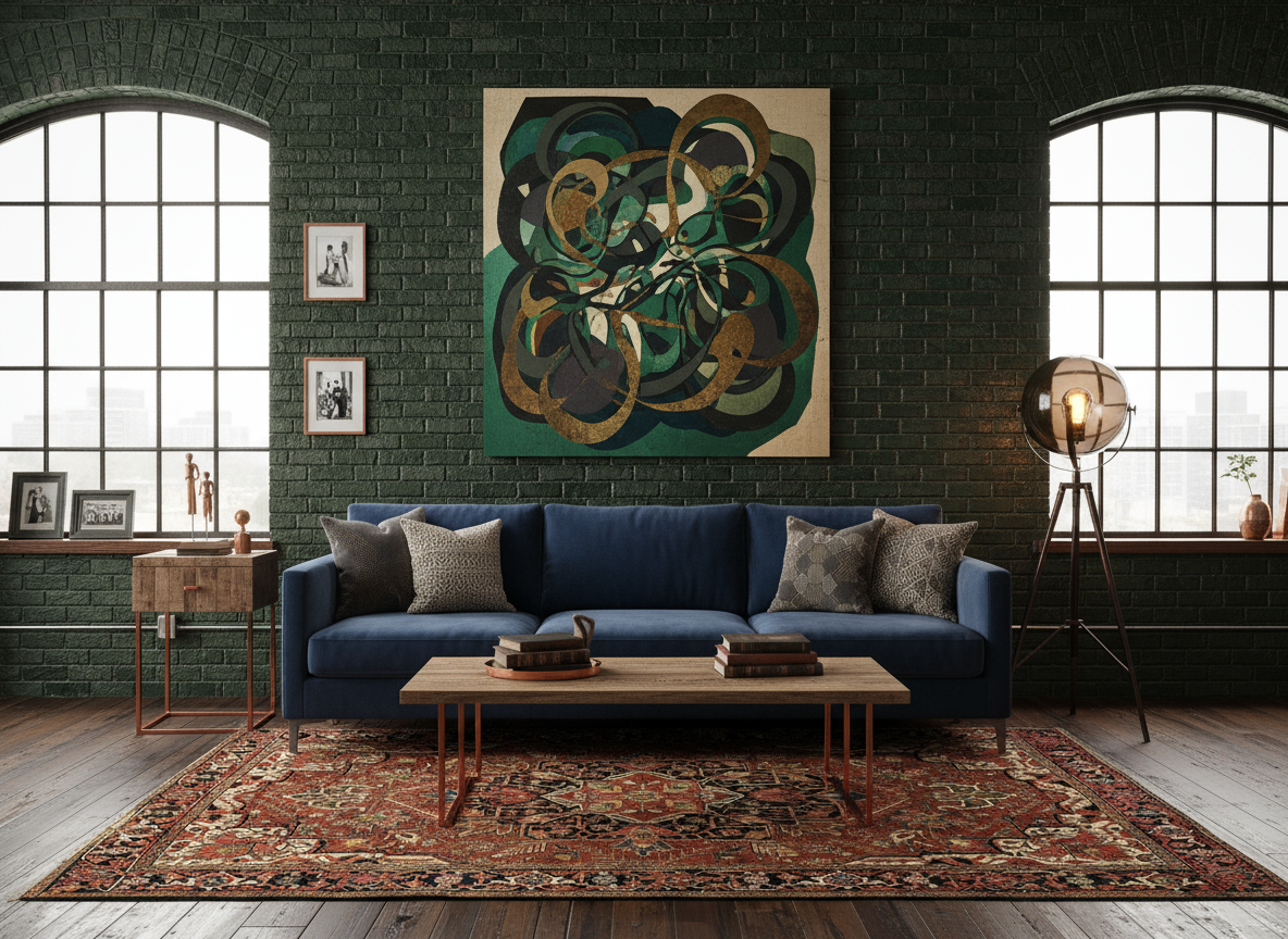 Antique Heriz Rug – 9x11.3 ft (Handmade)